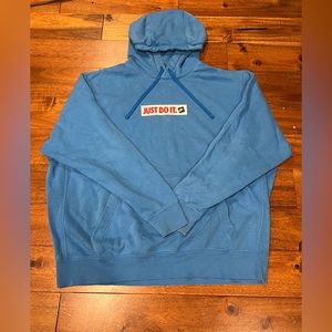 Blue Nike Hoodie (Just Do It logo).